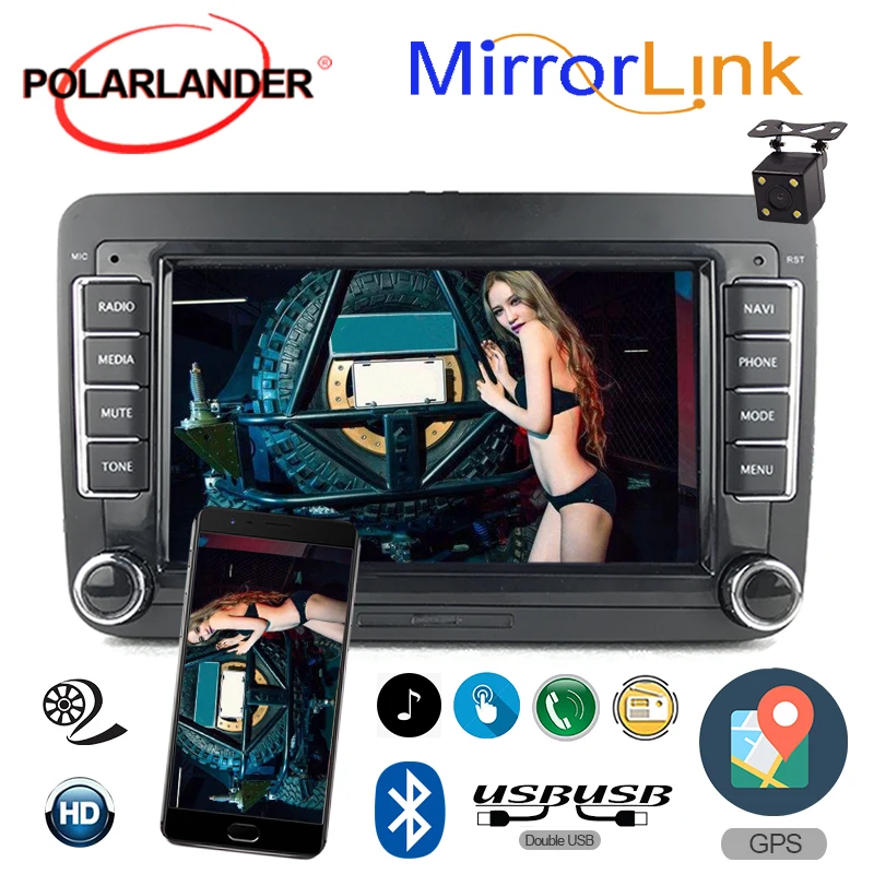 7 дюймов для Bora Golf VW Polo Volkswagen Passat B6 B7 Touran Android авто Iphone GPS навигация автомобильное