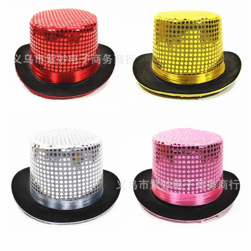 

Sequin Fedora Hat Table Performance Bowler Hat Shaping Cap Nonwoven Fabric Felt Cap Adult Hip Hop Taiwan Hat Foreign Trade Expor