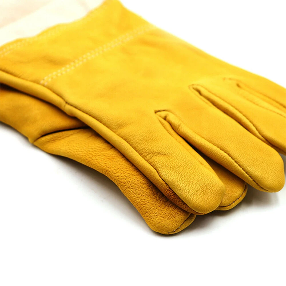 Yellow Beekeeping gloves Protective Beekeeper Long sleeves Vented Ventilated