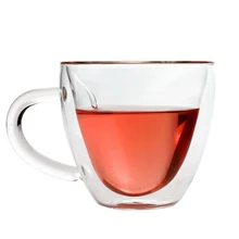 240 мл в форме сердца двойными стенками Стеклянная Кружка стойкая кунгфу чайная кружка молочная чашка для лимонного сока посуда для напитков Lover кофейные кружки, чашки в подарок