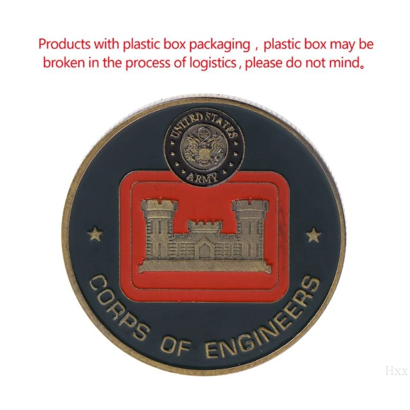 

Army Engineer Commemorative Coin Alloy Crafts Travel Classic Gift Festival Souvenir Coin Collection