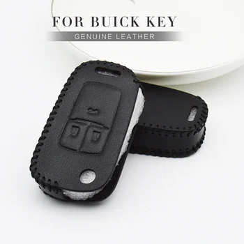 

Leather Car Key Case Cover For Buick Lacrosse Encore Verano Regal For Chevrolet For Opel Key Ring Fob Shell Accessories