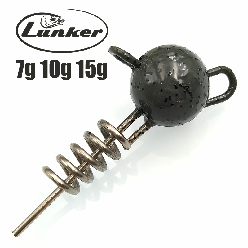 Lunker flexhead 7 г 10 г 15 г Тыква зеленая Красная светящаяся Щука мускусные такелажные мягкие приманки винтовая Центральная шпилька stinger rigs jig head weight