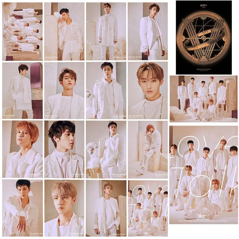 16 шт./компл. K-POP WayV альбома Take Over The Moon самодельные Бумага ЛОМО карта фото карты Фотокарта