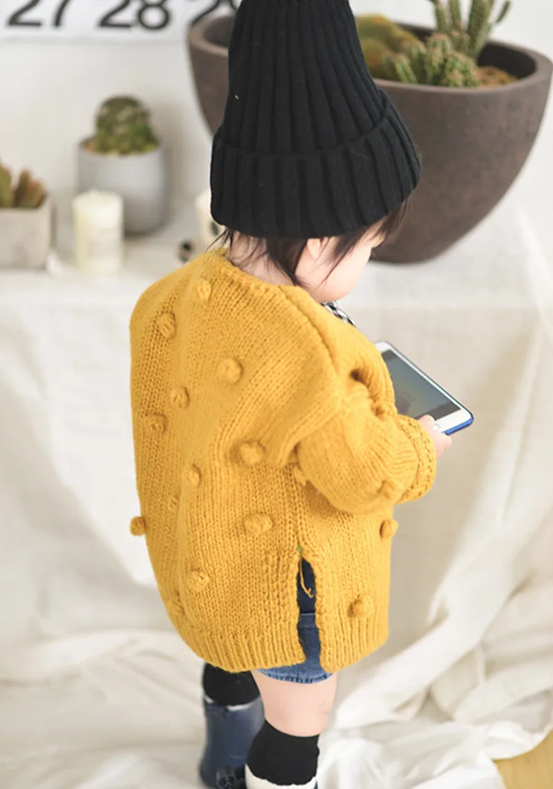 LILIGIRL хлопковый свитер ручной работы для маленьких девочек зимний детский вязаный кардиган с длинными рукавами, куртка, пальто Детский кардиган, свитера