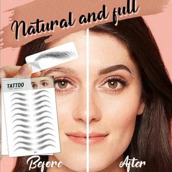 

4D Hair-like Eyebrow Tattoo Sticker False Eyebrow Waterproof Lasting Makeup Eyebrow Semi-permanent Water Transfer Tattoo Sticker