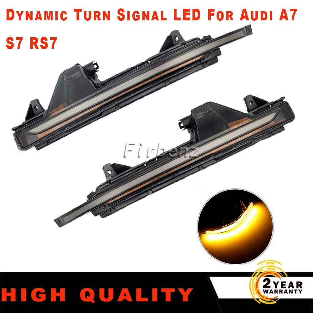

2 pieces Dynamic Turn Signal LED Side Wing Rearview Mirror Indicator Blinker Repeater Light For Audi A7 S7 RS7 4G8 2010-2016