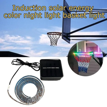 

LED Basket Hoop Solar Light Playing At Night Lit Basketball Rim Shooting Attachment Help You Shoots Hoop At Night LED Strip Lamp