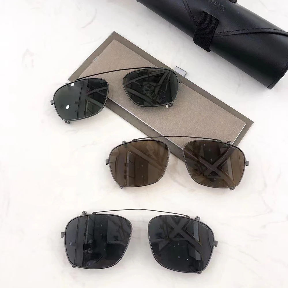 

Polarized Sunglasses Clip-on Sun glasses for Men 2020 newest Titanium Rectangle frames