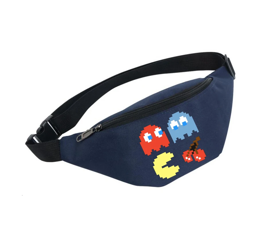 

Waist Bag women Belt Waterproof Chest Handbag Unisex Fanny Pack Ladies Waist Pack Belly Bags For anime PacMan