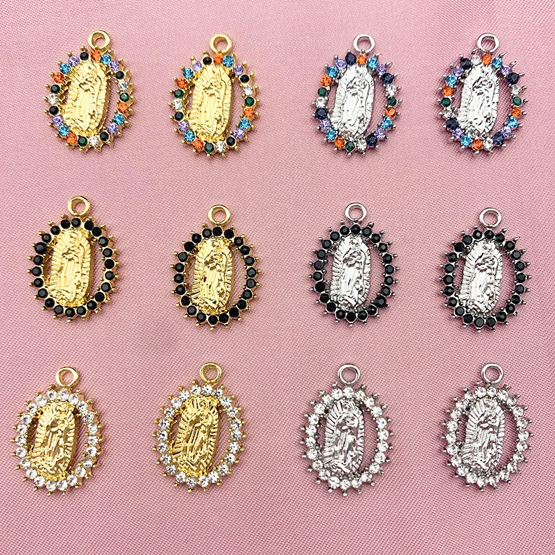 30pcs Heart Charms Guadalupe Virgin Mary Mexican Pulsera Women Bracelet  Connector Diy Accessories Jewelry Making Supplies - Jewelry Findings &  Components - AliExpress