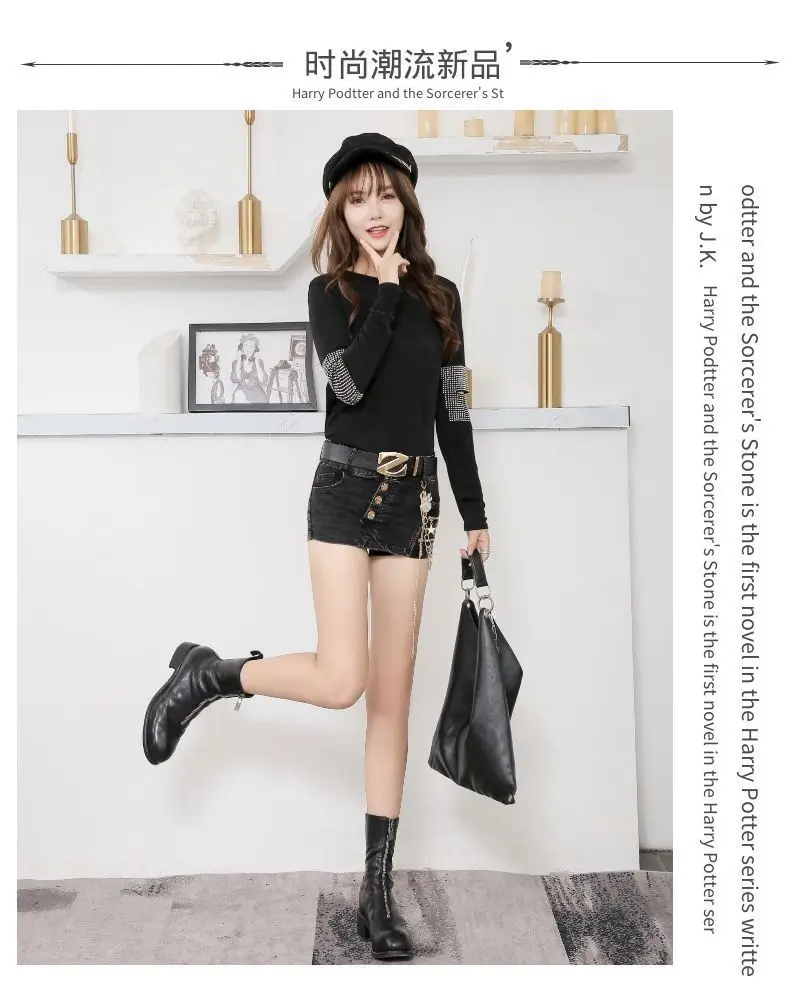 2025 sommer Neue Trend Punk Stil Elastische Dünne Sexy Damen Tasche Hüfte Denim Rock Weibliche Jeans Mini Rock Passenden Gürtel mujer – Detail 6