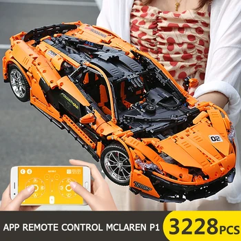 

RC Technic 20087 McLaren P1 hypercar 1:8 car with original box mould king 13090 MOC-16915 bricks MOC-20674 building blocks toys