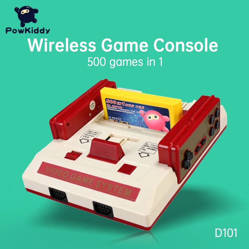 Беспроводная игровая консоль Powkiddy D101 HD 4K Home TV NES ностальгическая FC красно-белая