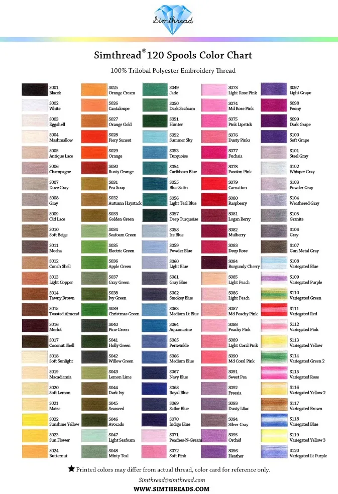 120 COLOR CARD