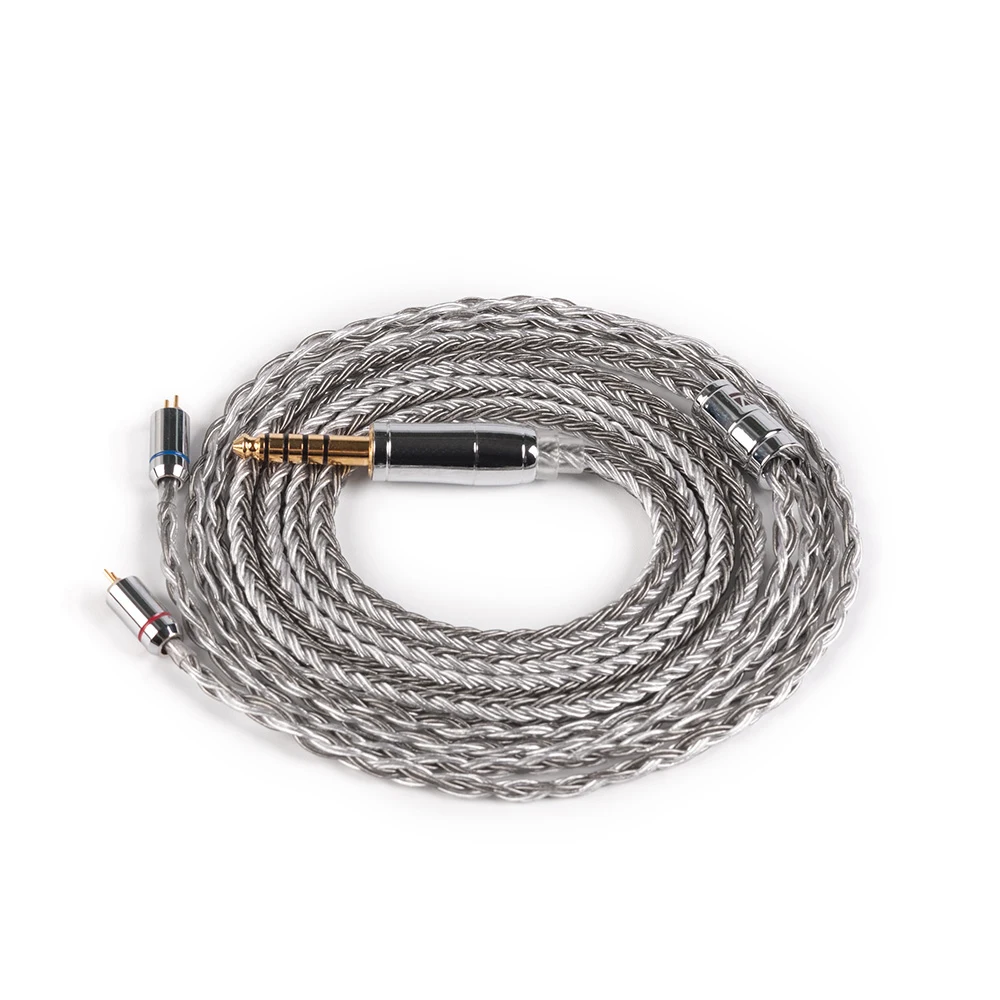 2 pin 4.4mm KB уха 16 Core посеребренный балансный кабель 2,5/3,5/4,4 мм с MMCX/2pin/QDC разъем для ZS10 Pro AS10 ZSX ZSN C12 BL-03 - Цвет: 2 pin 4.4mm