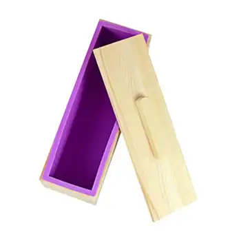 

1200ml Lid Silicone Toast Wooden Box Cold Soap Processing Handmade Soap Mold With Cover DIY Tool Supplies