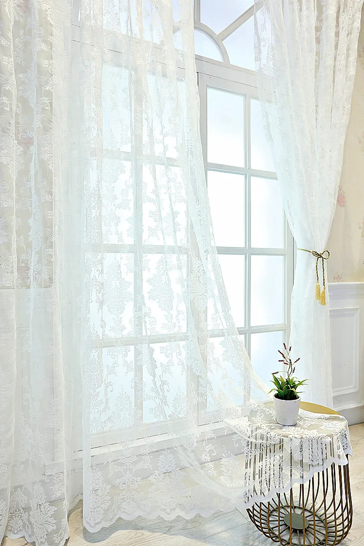 White Sheer Drapes | White Tulle Curtains