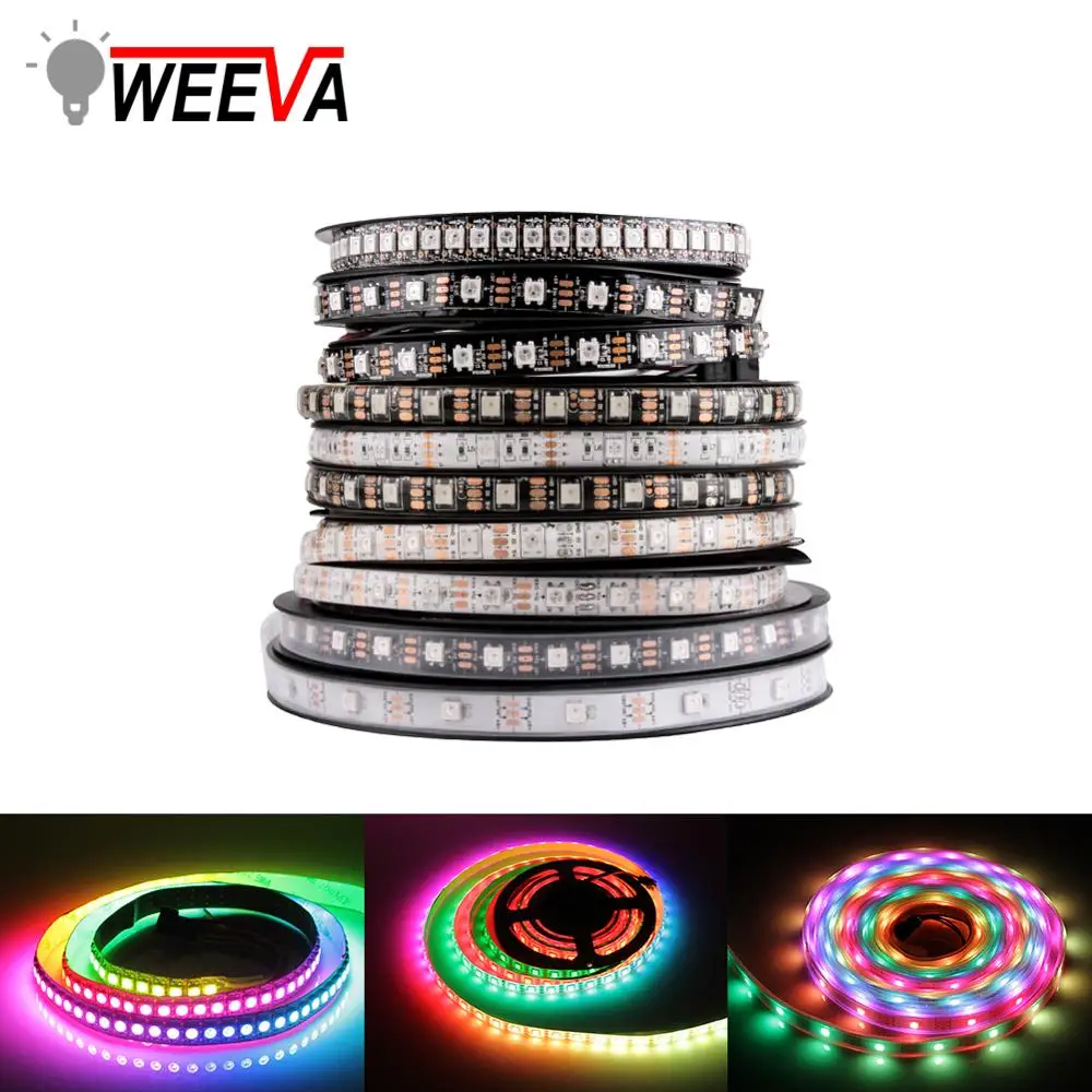 Светодиодная лента WS2812B 5 в постоянного тока 50 см 1 м 2 3 4 30/60/144