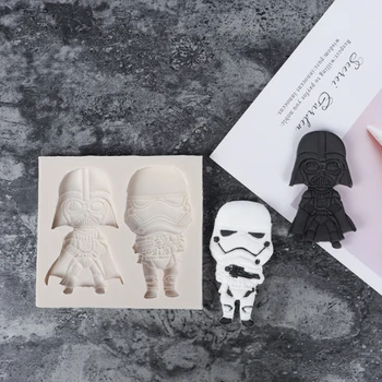 

Black Warrior Storm White Soldier Silicone Mold Fondant Cake Decorating Mold Sugarcraft Chocolate Baking Tool Cake Gumpaste Form