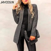 JAYCOSIN Женское шерстяное пальто, однотонный OL стиль, длинный рукав, износоустойчивый фланелевый Блейзер, элегантный тонкий костюм, шерстяное пальто, верхняя одежда, casaco a30
