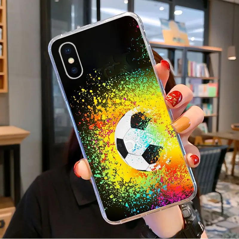 Football Soccer Ball on water burning fire sports