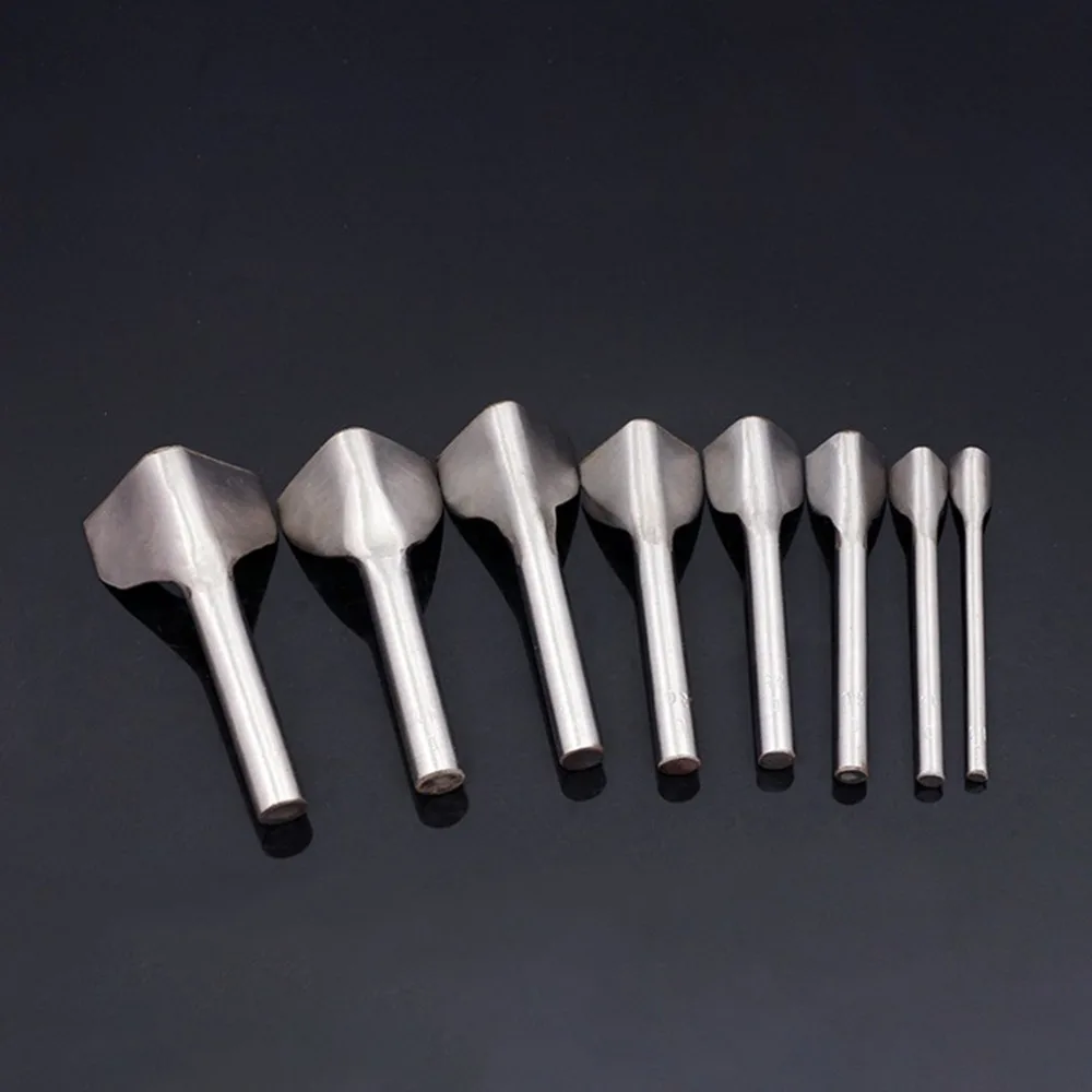 V-Shape Leather DIY Handwork Tool Belt Round Fillet Shaped Punch With Tail Cut Durable Steel Leather DIY Cutting Tool