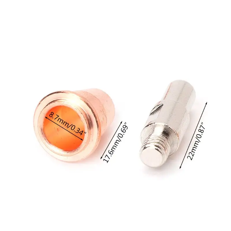

10Pcs/Set S45 Consumables Kit Electrode 0.8mm Nozzle Tip For Plasma Cutter Torch