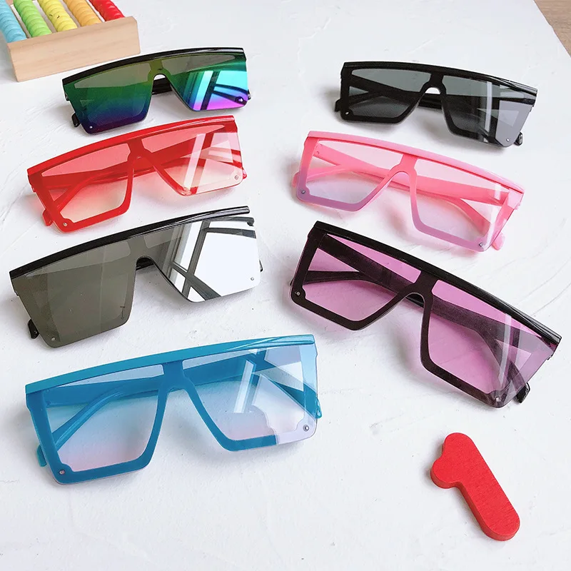 

Child 2023 Fashion Plastic Kids Square Sunglasses Children Pink Sun Glasses Girls Boys Baby Sunglasses UV400 Oculos