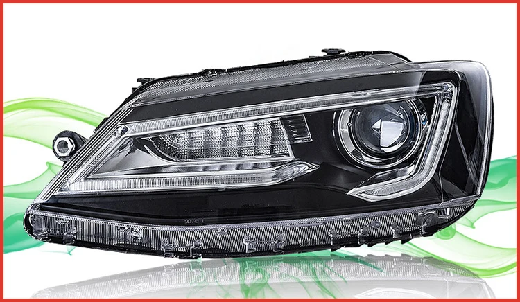 Головной светильник s для автомобиля VW Jetta 2011- Jetta mk6 mk7 DRL Дневной ходовой светильник светодиодный Биксеноновая лампа противотуманный светильник s автомобильные аксессуары