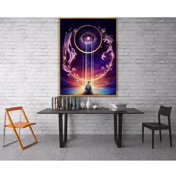 

Meditation Dolphin Whale Lion Eye Elephant Full Display Square/Round Scenery Landscape 5D Diamond Painting Diamond Embroidery