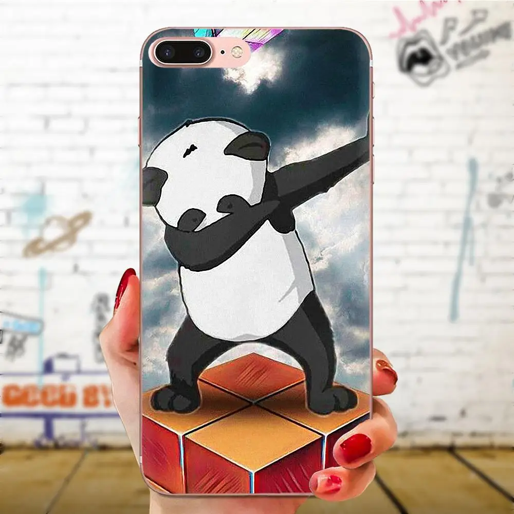 Мягкий черный чехол из ТПУ для телефона Panda Dab Xiaomi Redmi Mi 4 7A 9T K20 CC9 CC9e Note 7 9 Y3 SE Pro Prime Go