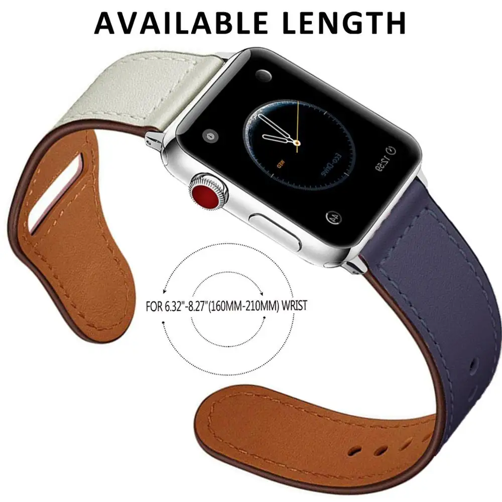 Кожаный ремешок для apple watch 42 мм 38 из натуральной кожи iwatch 44 40 5/4/3/2/1 Аксессуары
