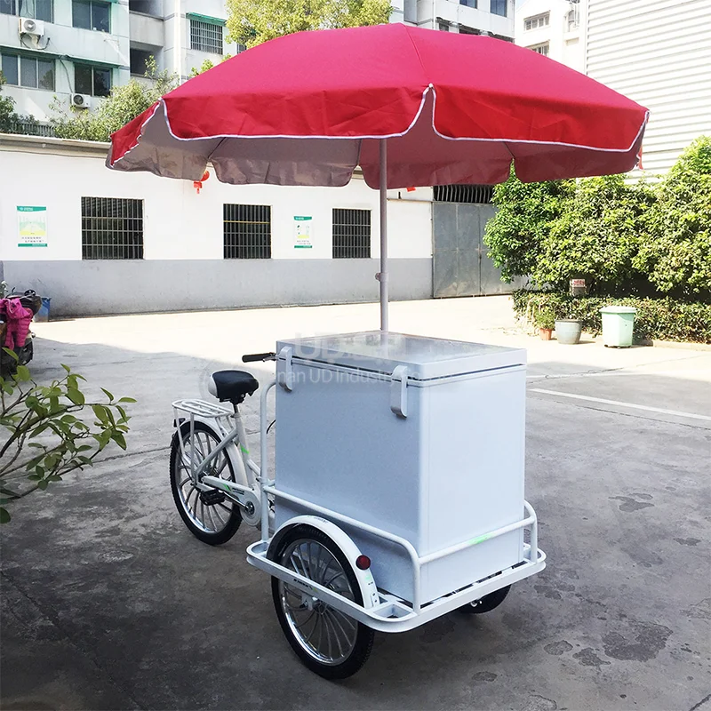 Mini boyutu kahve bisikleti gıda üç tekerlekli bisiklet şeker tatlı sepeti  dondurma Cream to araba üç tekerlekli kek dondurucu gıda kamyon