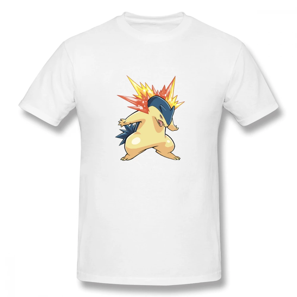 

Typhlosion Pokemon Casual O-Neck Men's Basic Short Sleeve T-Shirt 100% Cotton Tee Shirt Printed