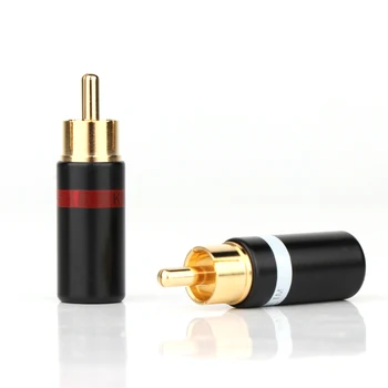 

Hifi 4pcs gold plated Rca plug, audio AMP interconnect rca plug ,high quality Socket connector