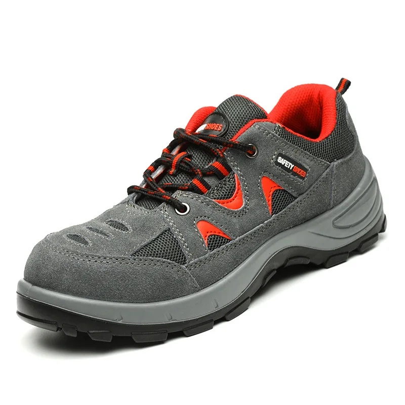 

Men's Breatable Steel Toe Cap Protective Work Shoes Short Boots Men Steel Mid Sole Safety Shoes Anti-smashing Anti-piercing
