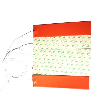 

230v 100w 50*250*1.5mm silicone band heater for machine adhesive 1 side 1000mm lead wire come out from middle of 50mm side