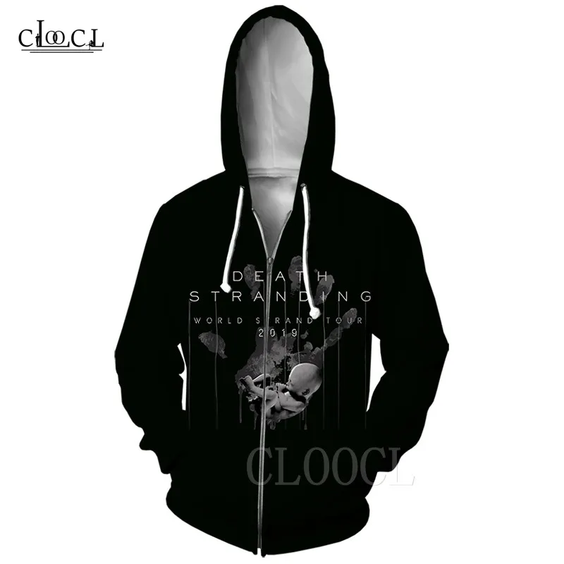Zipper Hoodie 2 Горячая новая игра косплей Death Stranding свитшоты на молнии с капюшоном с длинным рукавом для мужчин и женщин 3D принт Death Stranding толстовки на молнии Топ - Цвет: Zipper Hoodie 2