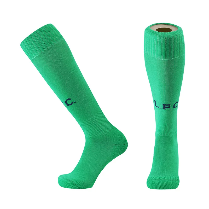 LWP green Спортивные носки для футбола для взрослых, детские дышащие толстые носки для бега, гольфы, компрессионные профессиональные носки для мужчин - Цвет: LWP green