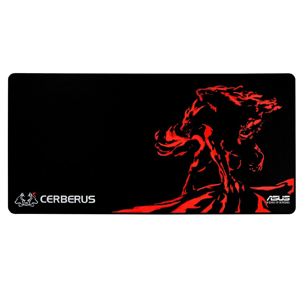 Коврик для мыши ASUS Cerberus Mat XXL, резиновая основа, тканевая поверхность, 900 x 440 x 3 мм, цвет: черный/красный