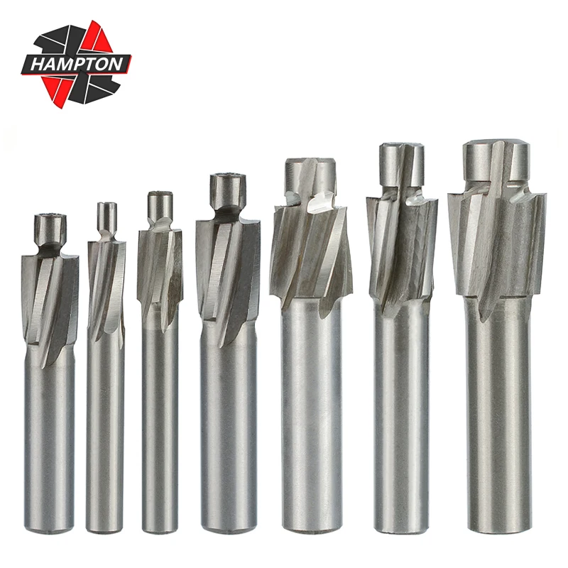 HAMPTON 4 Flute Цековка торцевой фрезы M3-M16 Pilot пазовый инструмент фрезеровка зенкер
