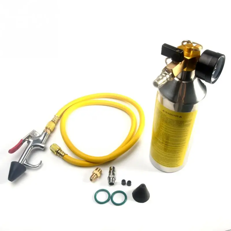 

1 Set Car Air Conditioning Pipe Cleaning Tool A/C Flush Canister Gun Clean Kits Bottle For R134a R12 R22 R410a R404a