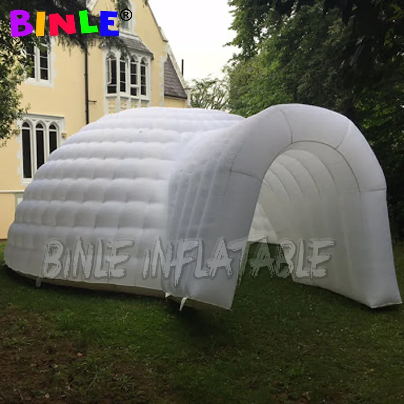 Large white led party inflatable igloo dome inflatable construction air dome waterproof tent for outdoor camping