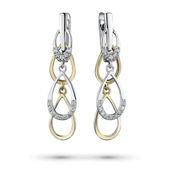 

Earrings made of gold with a combined diamond e1001sg01203580