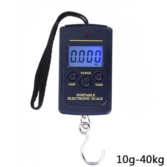 1PCS 10g - 40kg Portable Mini Electronic Digital Scale Hanging Fishing Hook Pocket  Weighing electronic digital scale