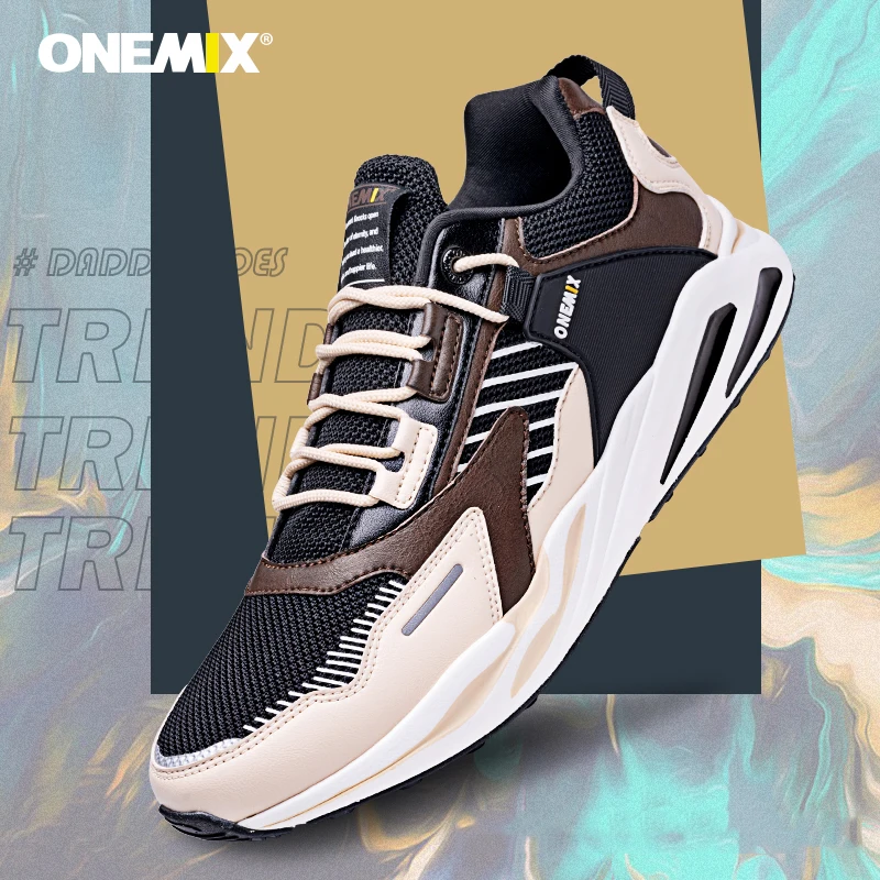 Мужские кроссовки ONEMIX 2020 легкие дышащие на шнуровке для взрослых и мужчин