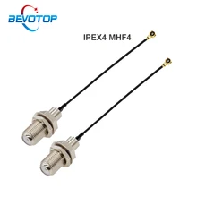 2 pçs/lote f fêmea para u. fl/ipx/ipex4 mhf4 fêmea jack trança rf1.13 rf cabo coaxial 3g antena cabo de extensão fio 15cm 30cm