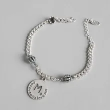 Veryins с классными клепками в виде S925 Стерлинговое серебристый, черный кубического циркония Браслеты для подарки женщине на день рождения с простой застежкой