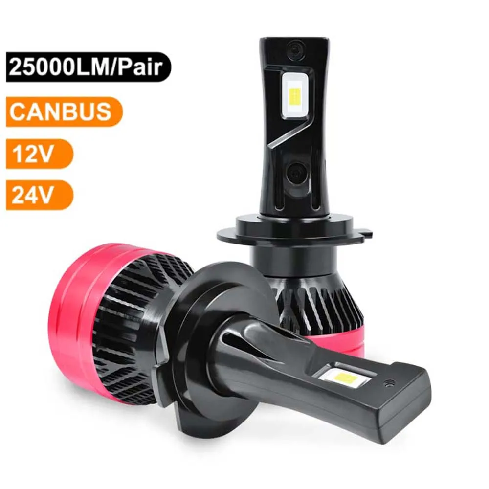 

Muxall H7 Led Canbus HB4 9012 HIR2 H11 H8 25000LM HB3 9005 9006 Lamp H4 Led Car Headlight Auto Turbo Running Fog Light Bulbs
